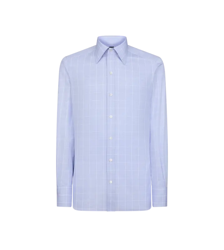 FINE PRINCE OF WALES SLIM FIT SHIRT online